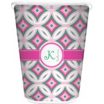 Linked Circles & Diamonds Waste Basket (Personalized)