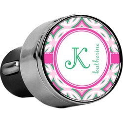 Linked Circles & Diamonds USB Car Charger (Personalized)