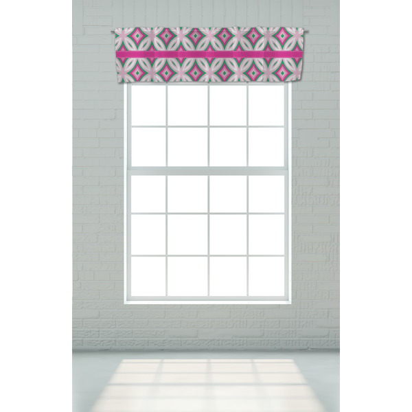 Linked Circles & Diamonds Valance - On window