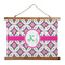 Linked Circles & Diamonds Wall Hanging Tapestry - Wide (Personalized)