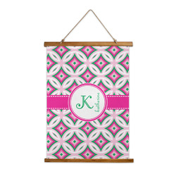 Linked Circles & Diamonds Wall Hanging Tapestry - Tall (Personalized)