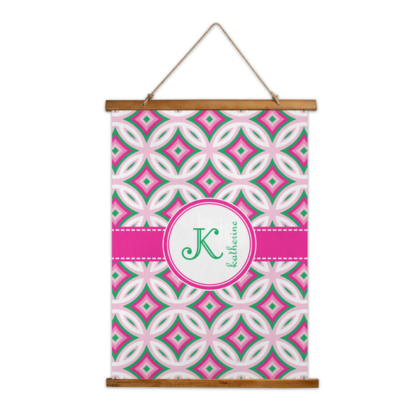 Custom Linked Circles & Diamonds Wall Hanging Tapestry - Tall (Personalized)