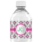 Linked Circles & Diamonds Water Bottle Labels - Custom Sized (Personalized)