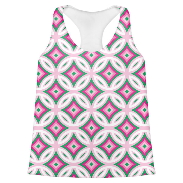 Custom Linked Circles & Diamonds Womens Racerback Tank Top