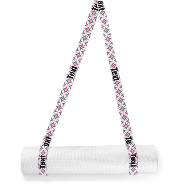 Custom Linked Circles & Diamonds Yoga Mat Strap (Personalized)