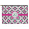 Linked Circles & Diamonds Zipper Pouch Large (Front)