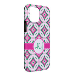 Linked Circles & Diamonds iPhone Case - Rubber Lined - iPhone 13 Pro Max (Personalized)