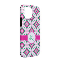 Linked Circles & Diamonds iPhone Case - Rubber Lined - iPhone 13 Pro (Personalized)
