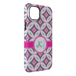 Linked Circles & Diamonds iPhone Case - Rubber Lined - iPhone 14 Plus (Personalized)