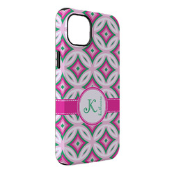 Linked Circles & Diamonds iPhone Case - Rubber Lined - iPhone 14 Pro Max (Personalized)