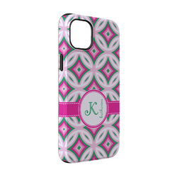 Linked Circles & Diamonds iPhone Case - Rubber Lined - iPhone 14 Pro (Personalized)