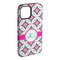 Linked Circles & Diamonds iPhone Case - Rubber Lined - iPhone 15 Plus (Personalized)