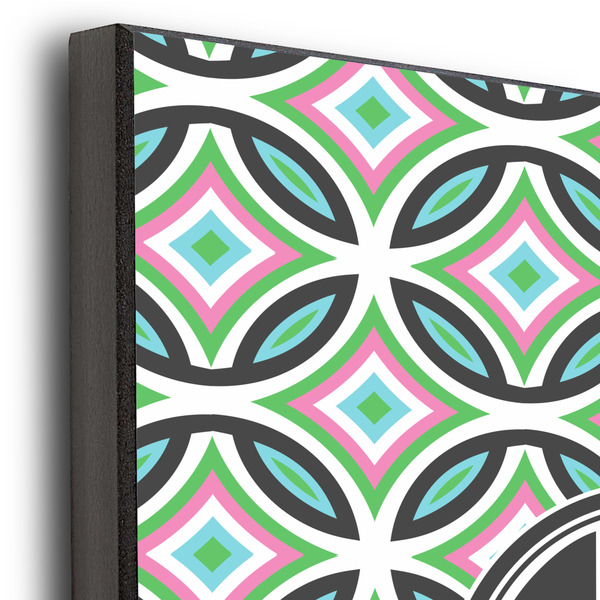 Geometric Circles 11x14 Wood Print - Closeup