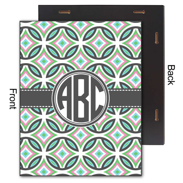 Geometric Circles 11x14 Wood Print - Front & Back View