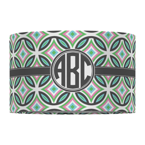 Geometric Circles 12" Drum Lampshade - FRONT (Fabric)