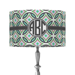 Geometric Circles 12" Drum Lamp Shade - Fabric (Personalized)