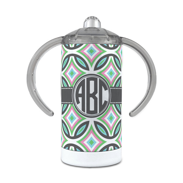 Custom Geometric Circles 12 oz Stainless Steel Sippy Cup (Personalized)