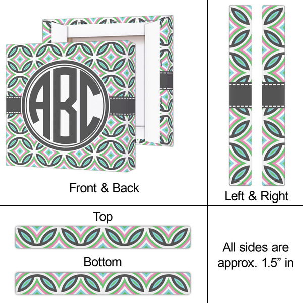 Geometric Circles 12x12 - Canvas Print - Approval