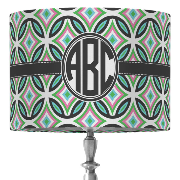 Custom Geometric Circles 16" Drum Lamp Shade - Fabric (Personalized)