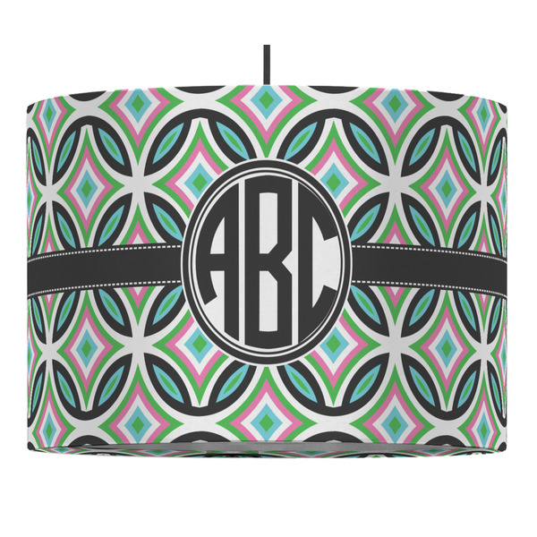 Custom Geometric Circles Drum Pendant Lamp (Personalized)