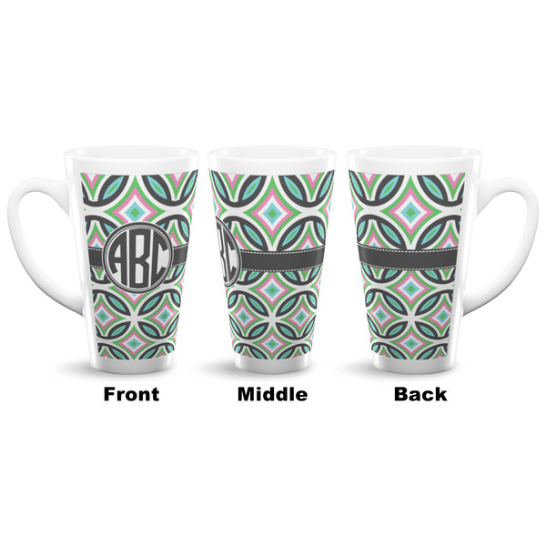 Geometric Circles 16 Oz Latte Mug - Approval