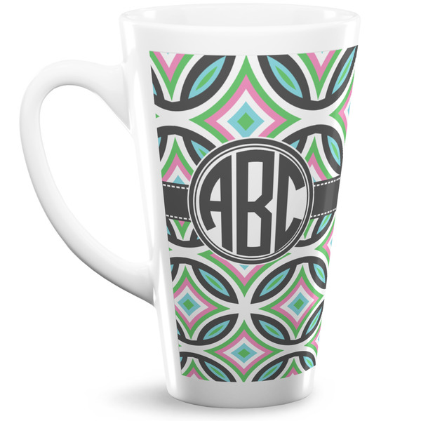 Custom Geometric Circles Latte Mug (Personalized)
