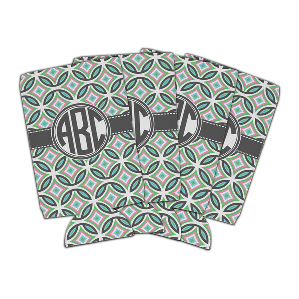 Custom Geometric Circles Can Cooler (16 oz) - Set of 4 (Personalized)