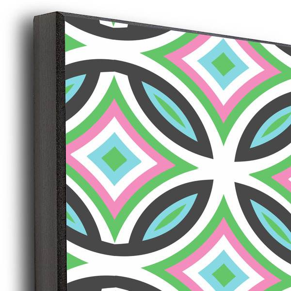 Geometric Circles 16x20 Wood Print - Closeup