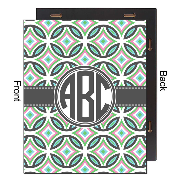 Geometric Circles 16x20 Wood Print - Front & Back View