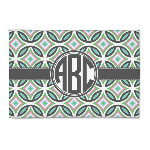 Custom Geometric Circles 2' x 3' Indoor Area Rug (Personalized)