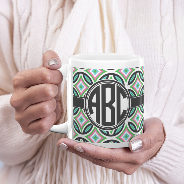 Geometric Circles 20oz Coffee Mug - LIFESTYLE