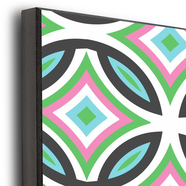 Geometric Circles 20x24 Wood Print - Closeup