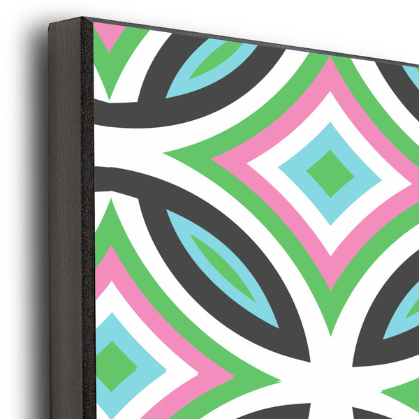 Geometric Circles 20x30 Wood Print - Closeup