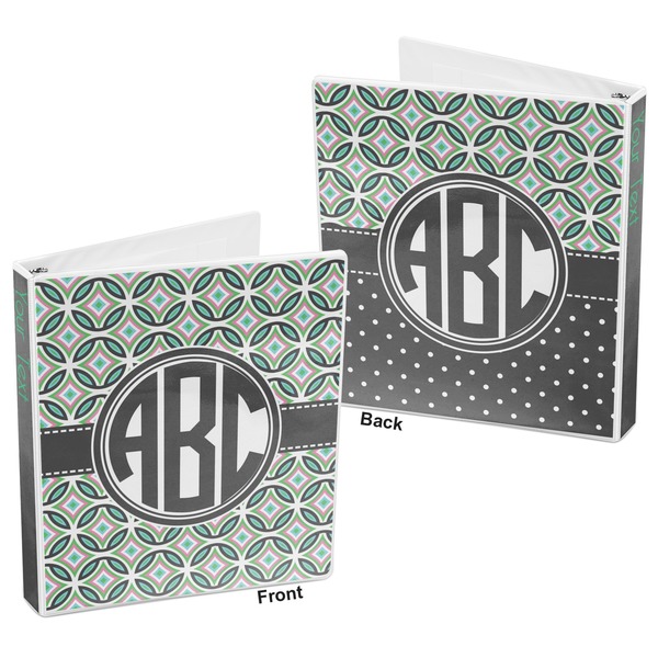 Geometric Circles 3-Ring Binder Front and Back