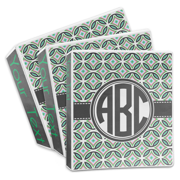 Custom Geometric Circles 3-Ring Binder (Personalized)