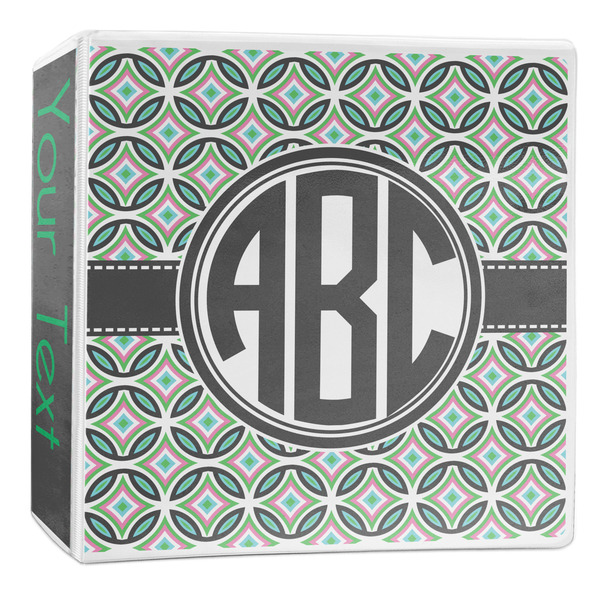Custom Geometric Circles 3-Ring Binder - 2 inch (Personalized)