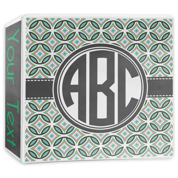 Custom Geometric Circles 3-Ring Binder - 3 inch (Personalized)