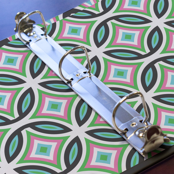 Geometric Circles 3 Ring Binders - Full Wrap - 1" - DETAIL