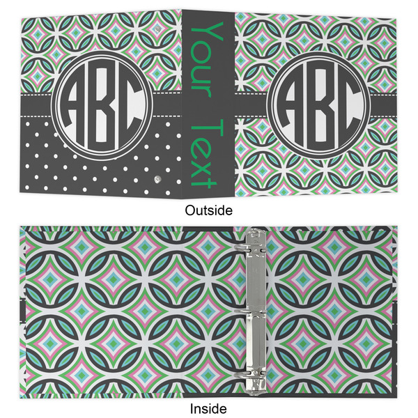 Geometric Circles 3 Ring Binders - Full Wrap - 2" - APPROVAL
