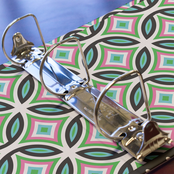 Geometric Circles 3 Ring Binders - Full Wrap - 2" - DETAIL