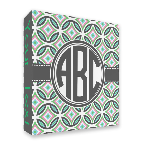 Geometric Circles 3 Ring Binders - Full Wrap - 2" - FRONT