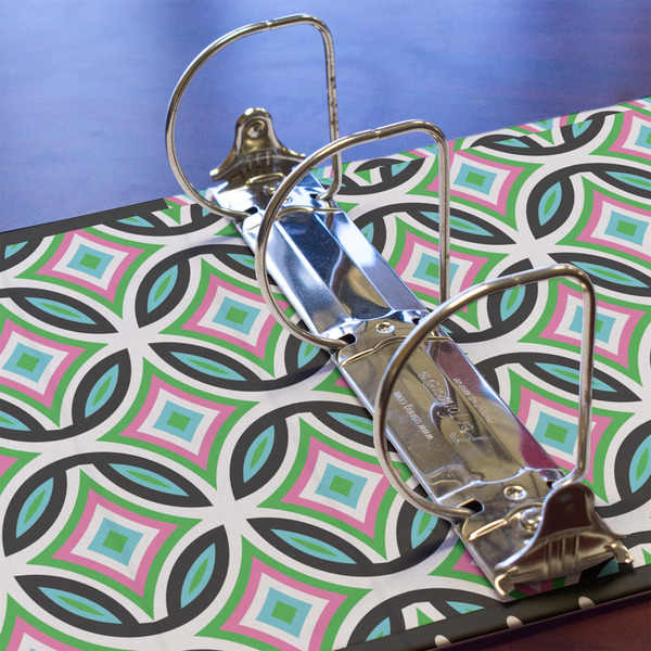 Geometric Circles 3 Ring Binders - Full Wrap - 3" - DETAIL