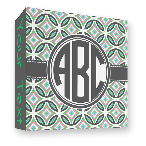 Geometric Circles 3 Ring Binders - Full Wrap - 3" - FRONT