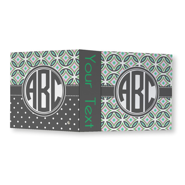 Geometric Circles 3 Ring Binders - Full Wrap - 3" - OPEN OUTSIDE