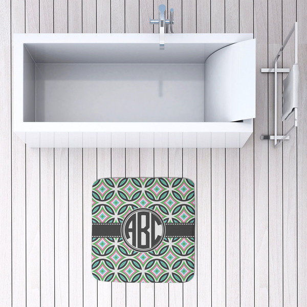 Geometric Circles 48x48 Foam Memory Mat - LIFESTYLE