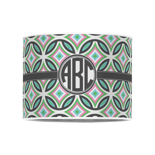 Geometric Circles 8" Drum Lampshade - FRONT (Poly Film)