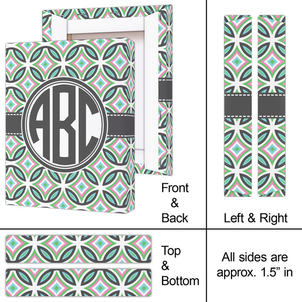 Geometric Circles 8x10 - Canvas Print - Approval