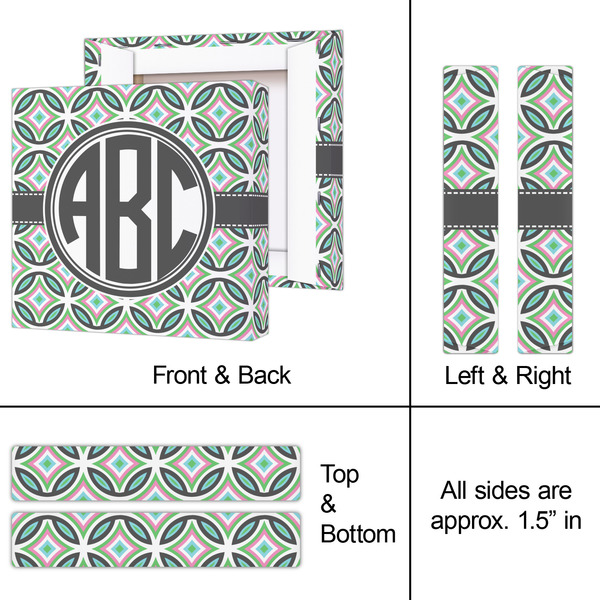 Geometric Circles 8x8 - Canvas Print - Approval