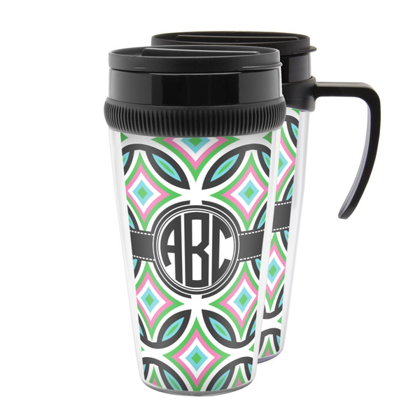 Custom Geometric Circles Acrylic Travel Mug (Personalized)
