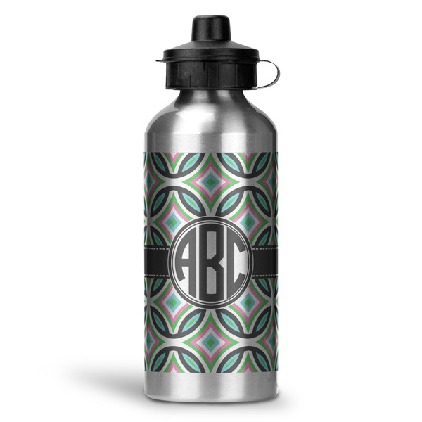 Custom Geometric Circles Water Bottle - Aluminum - 20 oz (Personalized)